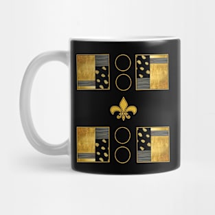 Black Gold - Dots and stripes Mug